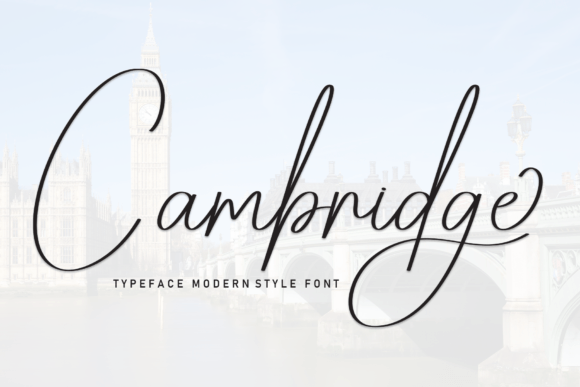 Cambridge: A Sweet, Cursive Handwritten Font for Elegant Designs