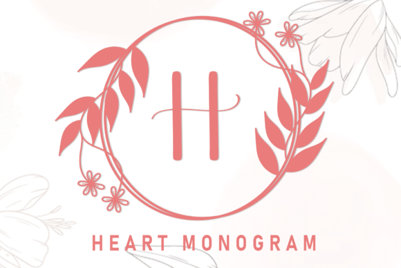 Heart Monogram: A Decorative Font with Organic Charm