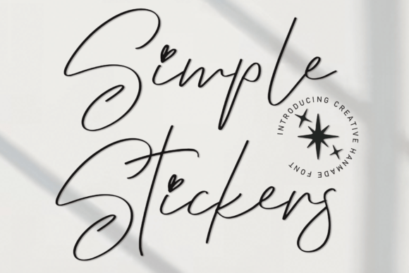 The Heartfelt Charm of Simple Stickers Typography